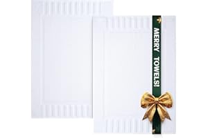 White Classic Luxury Bath Mat Floor Towel Set - Absorbent Cotton Hotel Spa Shower/Bathtub Mats [Not a Bathroom Rug] 22"x34" | 2 Pack | White