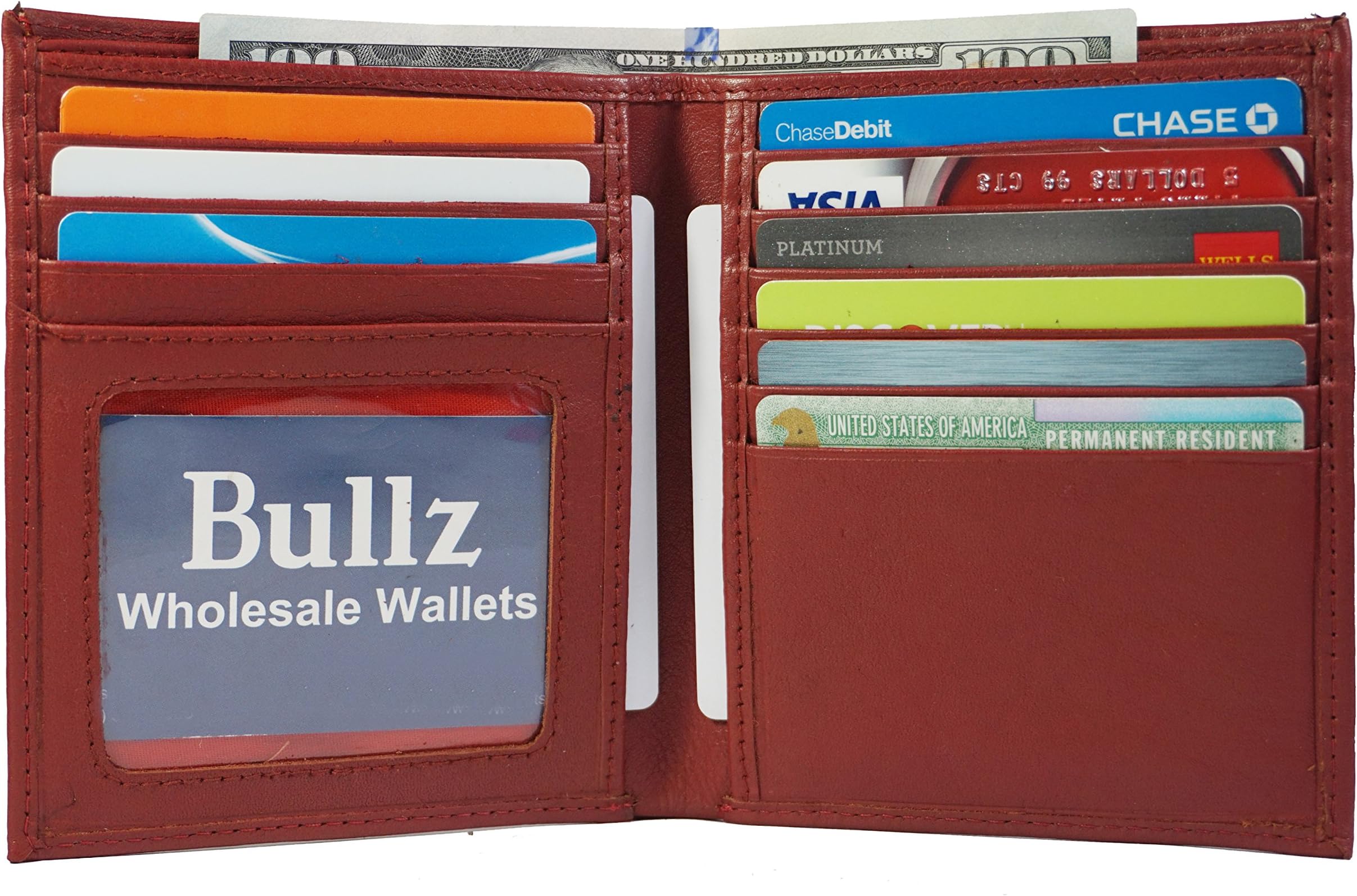 Texan Bullz Euro Style Leather Wallets | Bifold Hipster | Credit Card Holders
