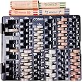 CO5IN1 Coin Sort Tray Coin Counter with Lid for All Coins, Dispenser for Counting, Accurate & Easy to Wrap, Change Sorter Coin Organizer & Holder, Ideal for Bank Teller, Small Business, Home & Office