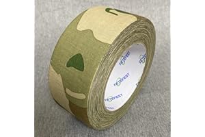 Fetefest Camo Tape Camouflage Tape No Residue, Non-Reflective 2" by 30Yard with Various Camo Patents