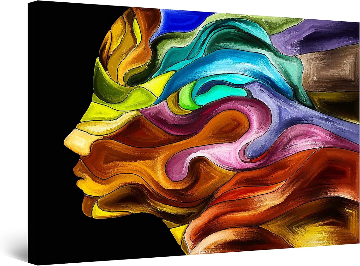Impression sur Toile 120x80cm Tableaux Image Photo Femme Visage cosmétiques