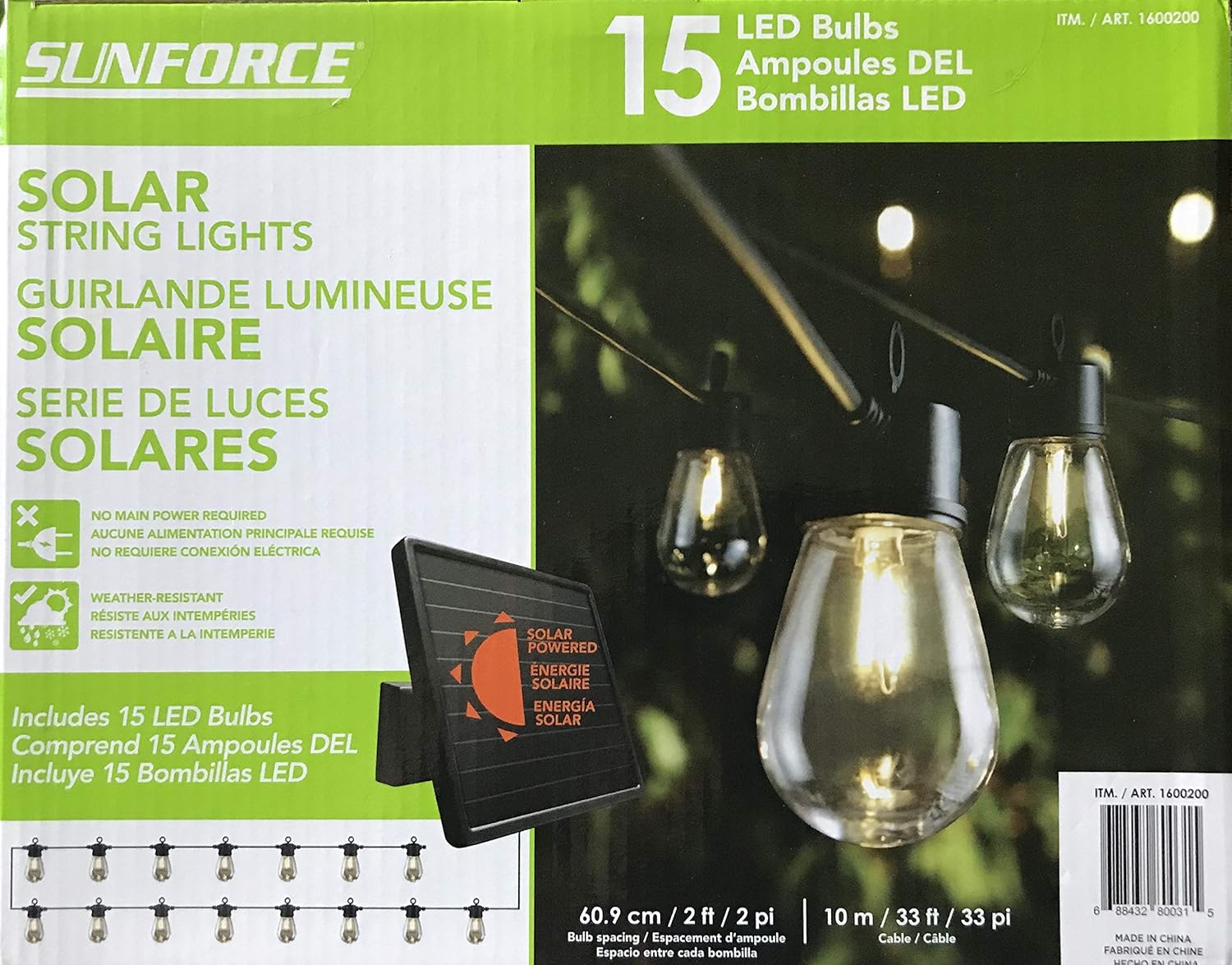 Sunforce LED Outdoor Waterproof 33ft 