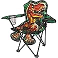 Toy To Enjoy Outdoor Dinosaur Kids Camping Chair – Foldable Children’s Chair for Camping, Tailgates, Beach, – Carrying Bag Included Mesh Cup Holder & Sturdy Construction. Ages 2 to 5 (Patent Pending)