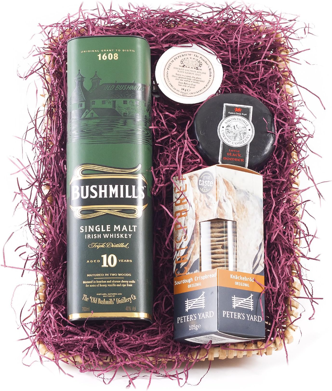 Wickers Gift Baskets | Whiskey Hamper with Bushmills Whiskey
