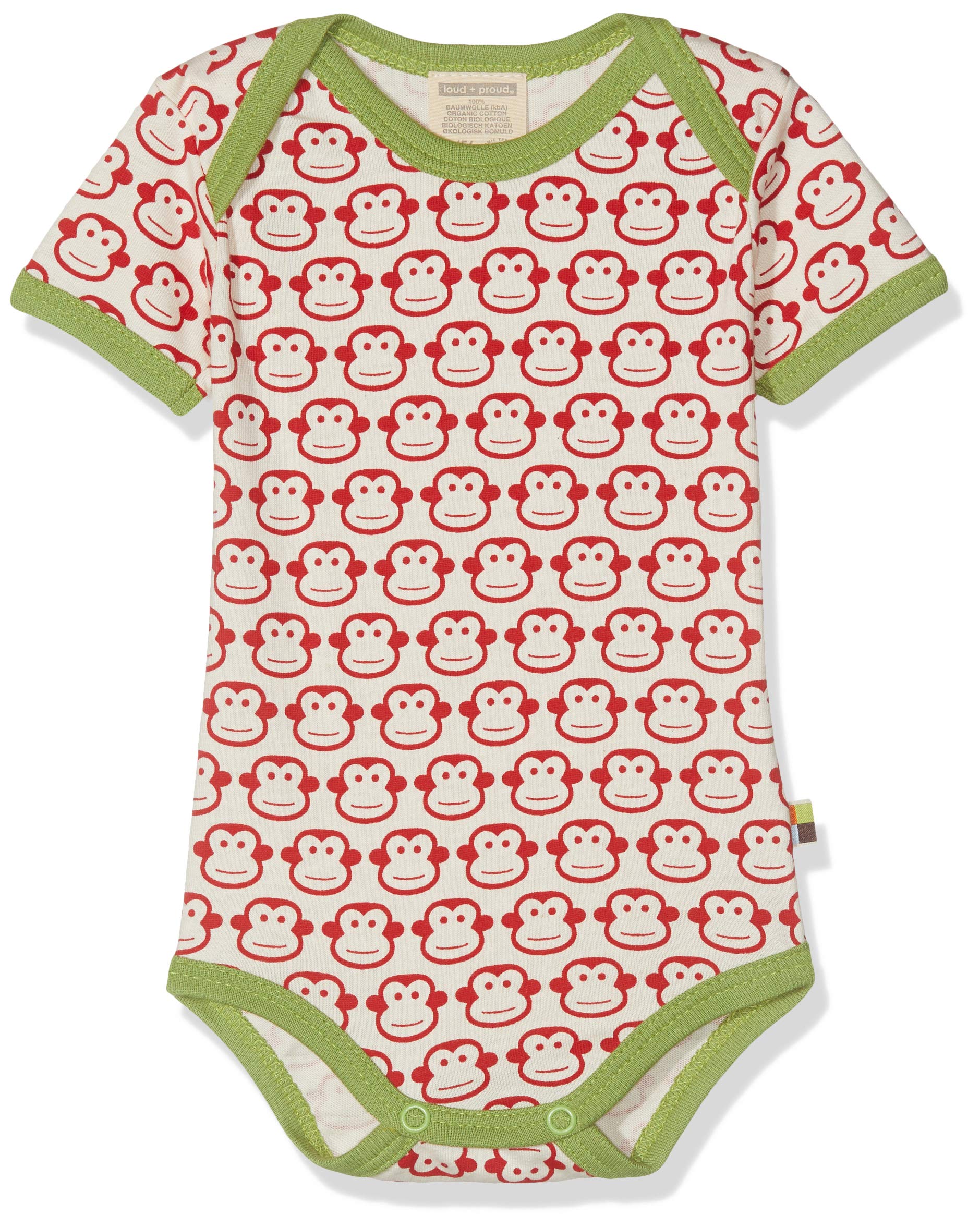 loud + proud Baby Girls' All Over Print Romper Red Rot (Tomato to) 18-24 months