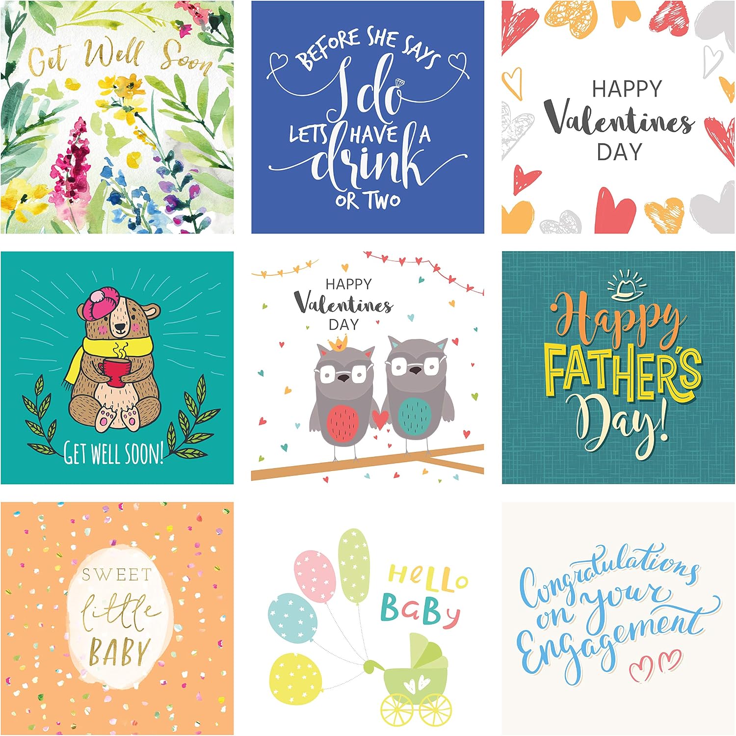 50 Assorted Greeting Cards Multipack for All Occasions by Wonder Cards | Eco Friendly | Anniversary, Thank You, Congratulations, New Home, Birthday - Image 5
