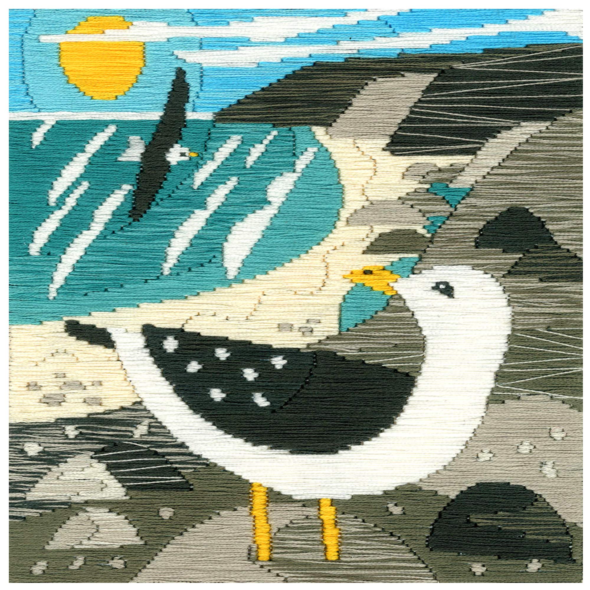 Bothy Threads SSMJ1 Counted Pattern Seagulls Long Stitch Kit 16 x 16 cm