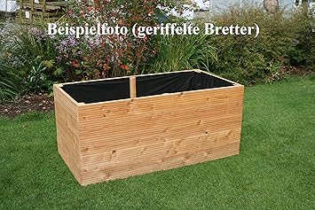 Gartenwelt Riegelsberger Elegantes Hochbeet 160x80cm, Höhe 71 cm aus Lärchenholz 20mm glatt Kräuterbeet Pflanzbeet sibirische