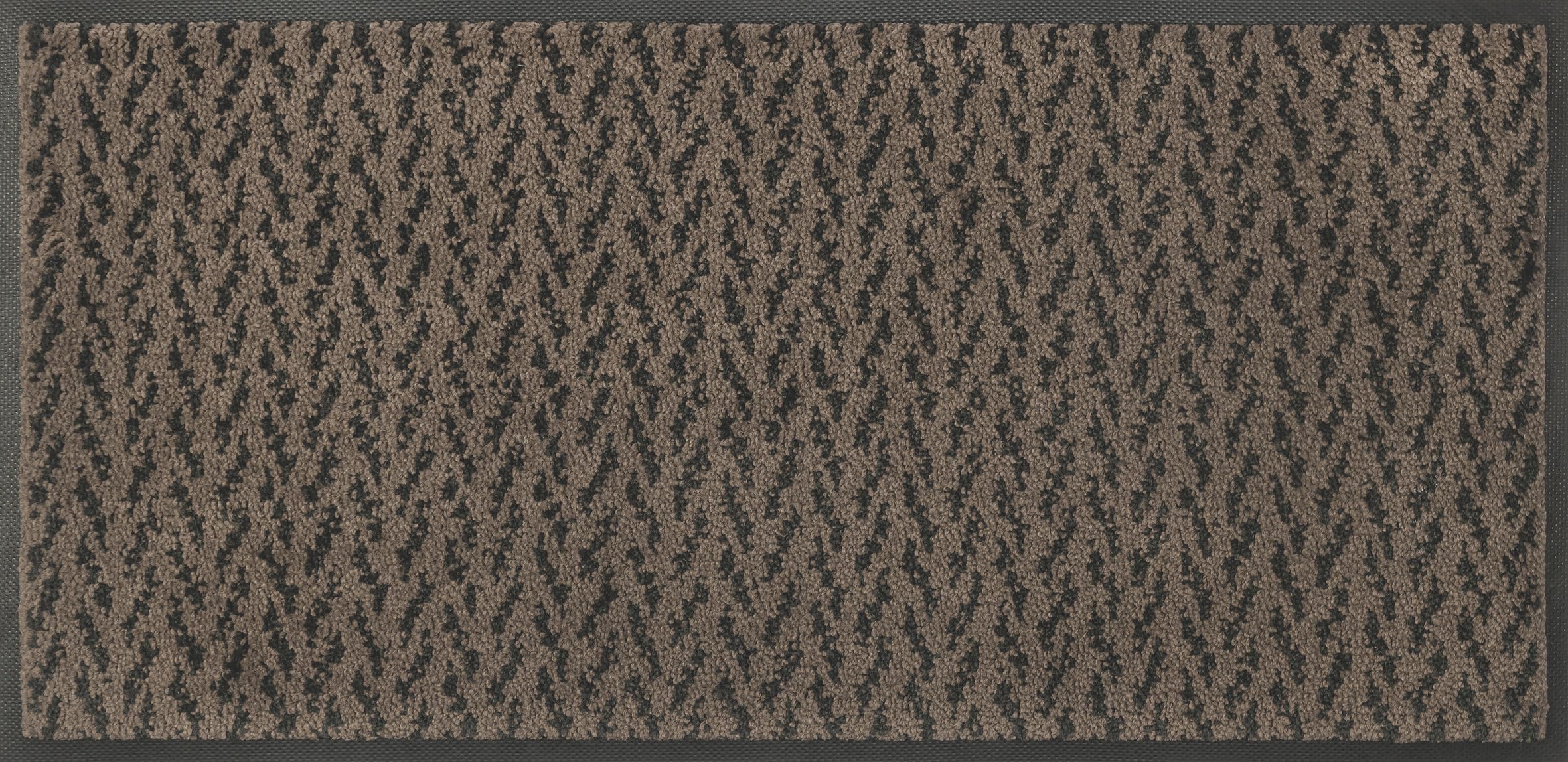 Wash+Dry Doormat Duo Mocha 35 x 75 cm, Washable for Indoor and Outdoor Use, Dark Brown