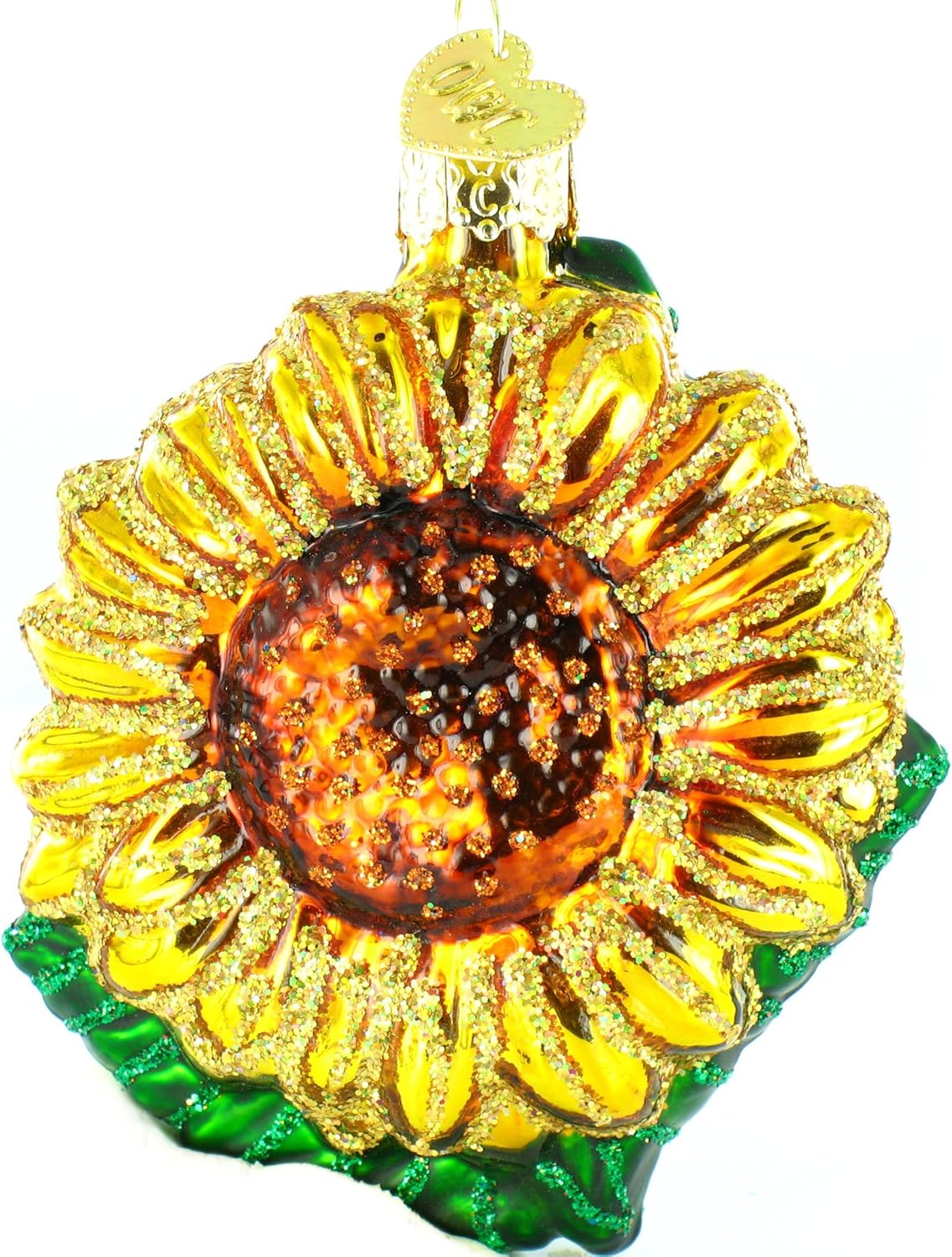 Ornaments - Old World Christmas Sunflower Garden Gifts Glass Blown Ornaments for Christmas Tree, Sunflower