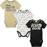 Gerber NFL unisex-baby Nfl Team 3 Pack Short Sleeve Onesie Bodysuit