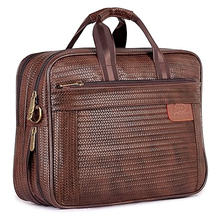 The Clownfish Mat Series 15.6 inch Laptop Briefcase (Chestnut Brown)