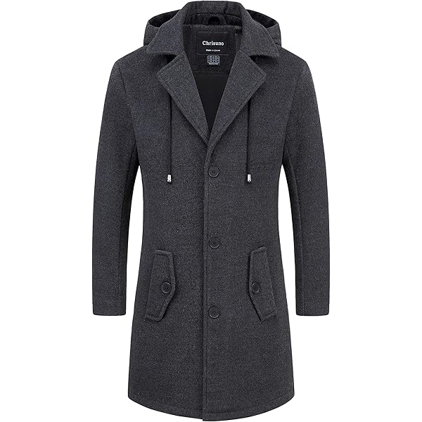 RTRDE Coats for Men, Fall Winter Long Jacket Casual Windbreaker