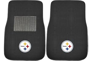 FANMATS NFL Unisex-Adult 2-Piece Embroidered Team Logo Car Mat Set