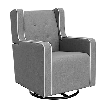 graco remi upholstered swivel glider