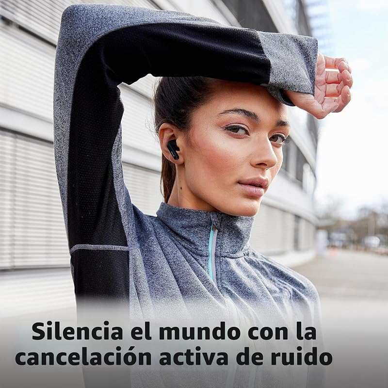 Intenso White Buds TWS - Auscultadores T302A sem fios verdadeiros com cancelamento de ruído ativo e até 35 horas de reprodução de música, branco