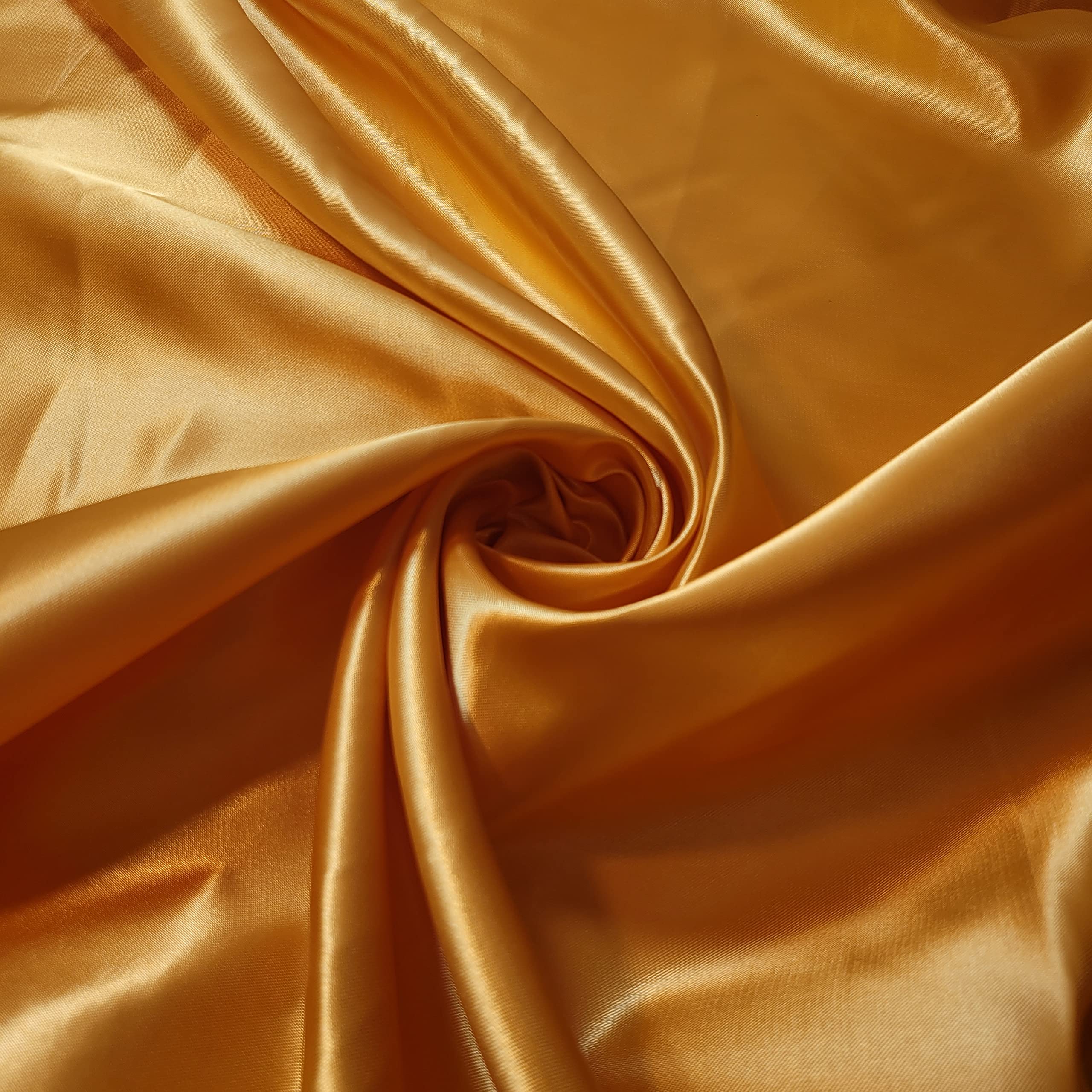 Silky Satin Liquid Solid Plain Luxury Dress Craft Decoration Drape Dancewear Material Wedding Dress Craft Fabric Material 44" - 112cm Wide (EP) (Canary Yellow, 5 Meter)