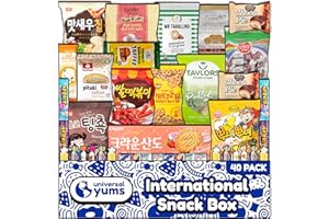 Universal Yums International Snack Box | Valentine's Day Gift | Variety Pack Of Chips, Candy, Chocolates, And Snacks From Around The World | Foreign Snacks For Students, Office | (40 Exotic Snacks)