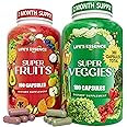 Nature's Core Fruit and Veggie Supplement - 360 Fruit and Veggie Capsules -100% Whole Super Fruit and Super Vegetable Supplements & Vitamin, Made in USA, Soy Free, Vegan- (180 Count Pack of 2)