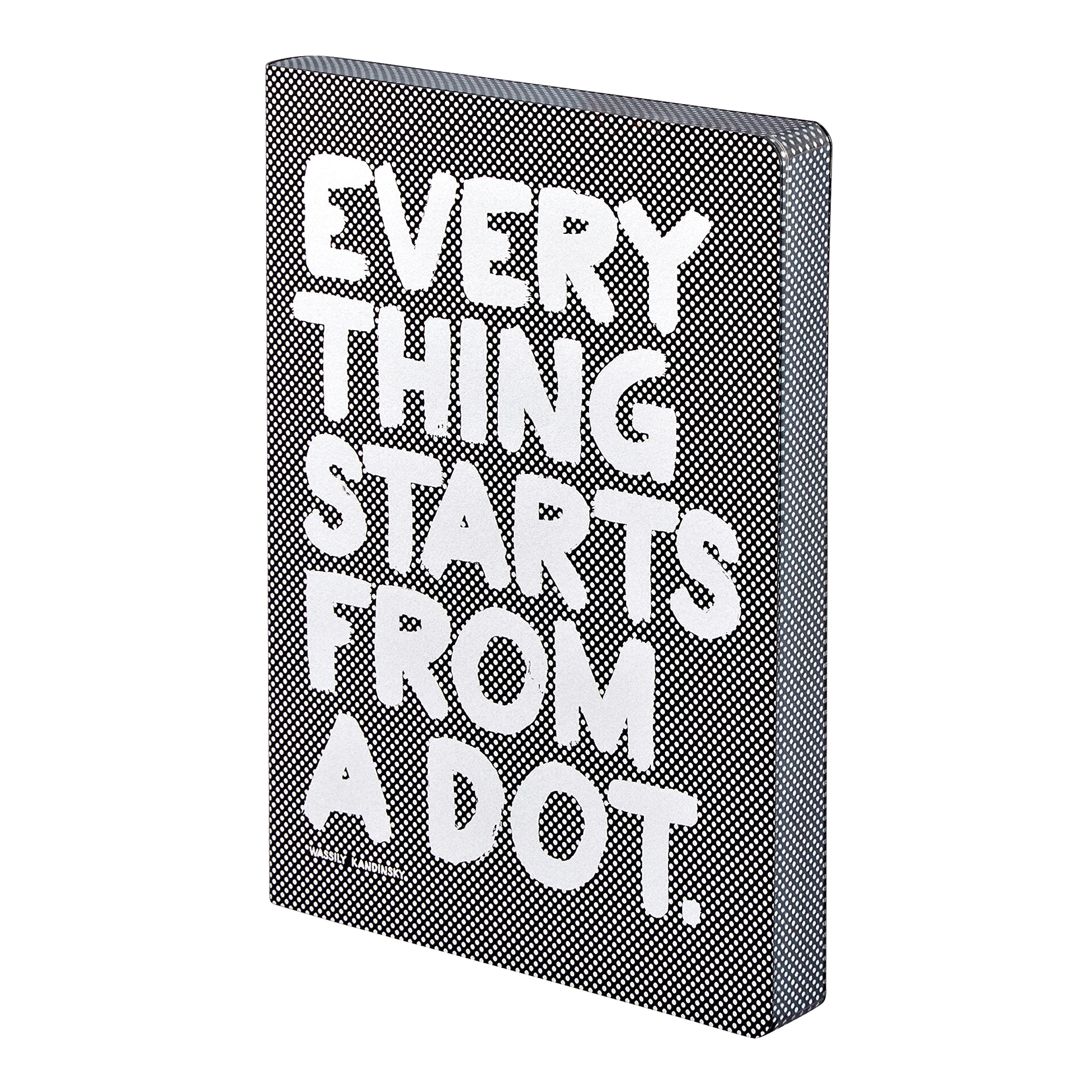 Nuuna Graphic L "Everything Starts from a Dot" Smooth Bonded Leather Notebook - Black