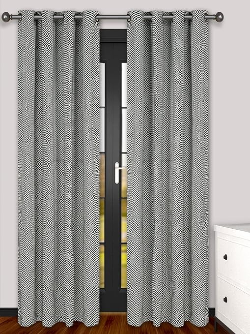 S9home Set Of 2 Geometrical Royal Blue Room Darkening Door