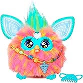 Furby Coral, 15 Fashion Accessories, Interactive Plush Toys for 6 Year Old Girls & Boys & Up, Voice Activated Animatronic