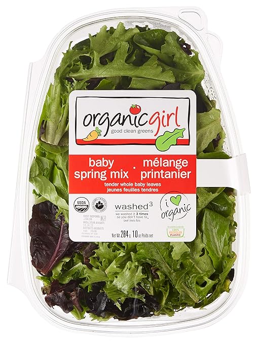 organicgirl Baby Spring Greens Mix, 10 oz Clamshell