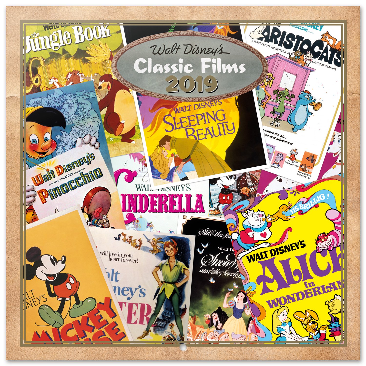 Grupo Erik editores cp19020 – Calendar 2019 Disney Classic Films, 30 x 30 cm