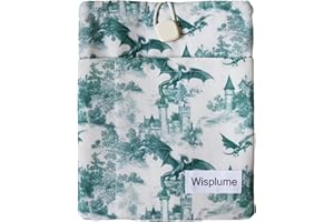 Wisplume Padded eReader Sleeve Tablet Bag Pouch for Paperwhite, Colorsoft,Signature Edition, Voyage,Scribe/Kobo eReader,Dragon Book Protector for Paperbacks and Small Hardcovers (White, Medium)