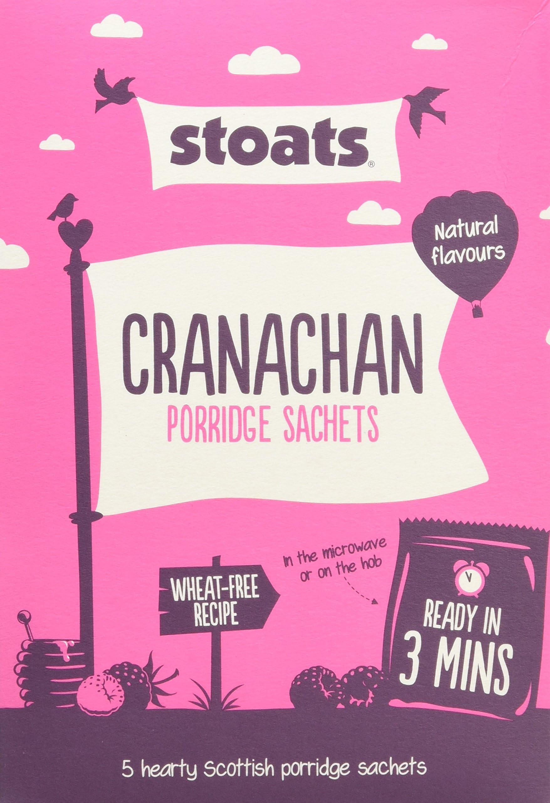 Stoats Cranachan Porridge 200 g (Pack of 6)