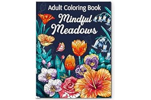 RYVE Coloring Book for Adults Relaxation - Beautiful Designs to Promote Mindfulness & Relaxation - Adult Coloring Book for Women & Men, Anxiety and Stress Relief Gifts for Women, Flower Designs