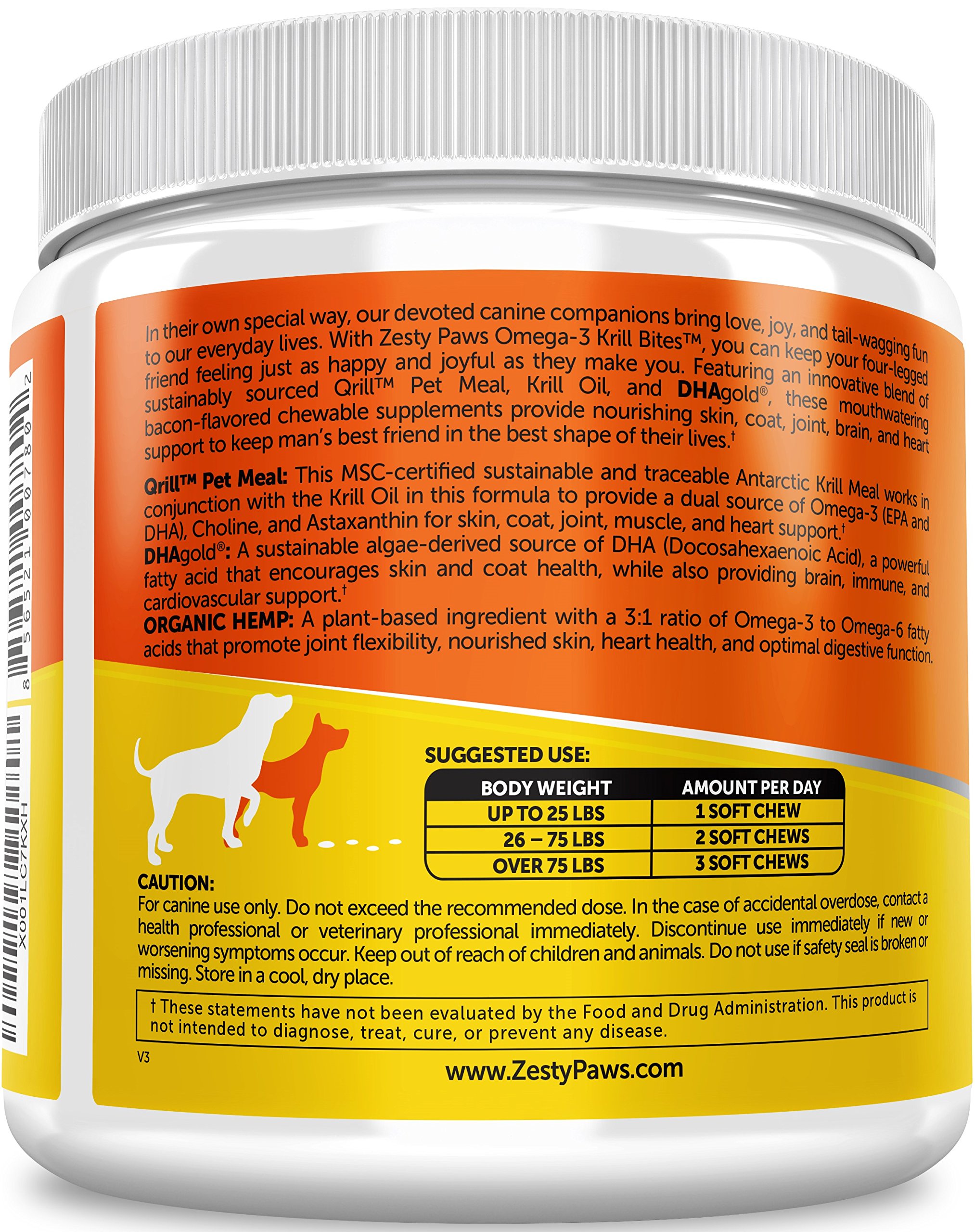 Omega 3 Krill Fish Oil for Dogs Hip Joint Arthritis