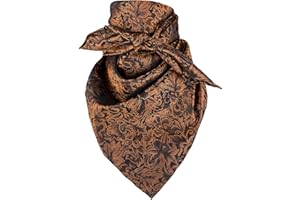 Wyoming Traders XL 42" Cowboy Wild Rag 100% Silk Scarf Bandana