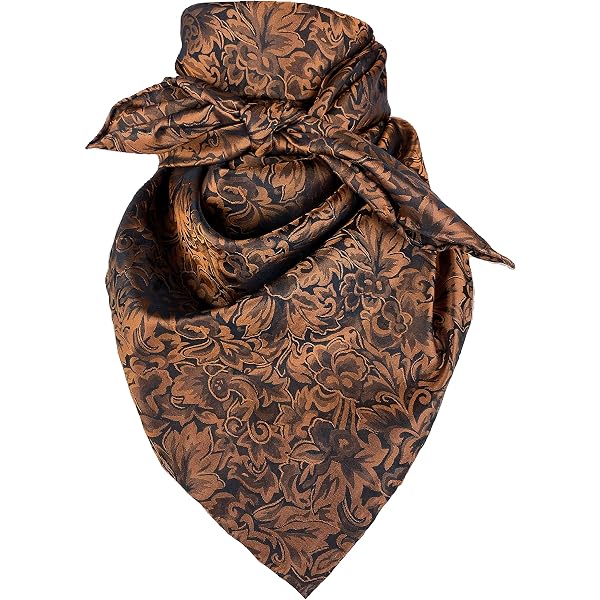 Sciarpa Western Wyoming Traders Wild Rag - Seta Lavanda Con Stampa Floreale, Unisex (34.5 Pollici) - Foto 3