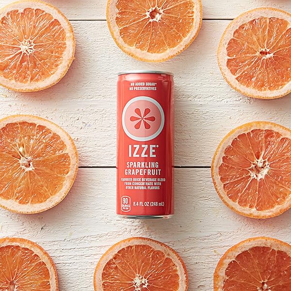 IZZE SPARKLING JUICE, POMEGRANATE, 8.4 OZ CAN