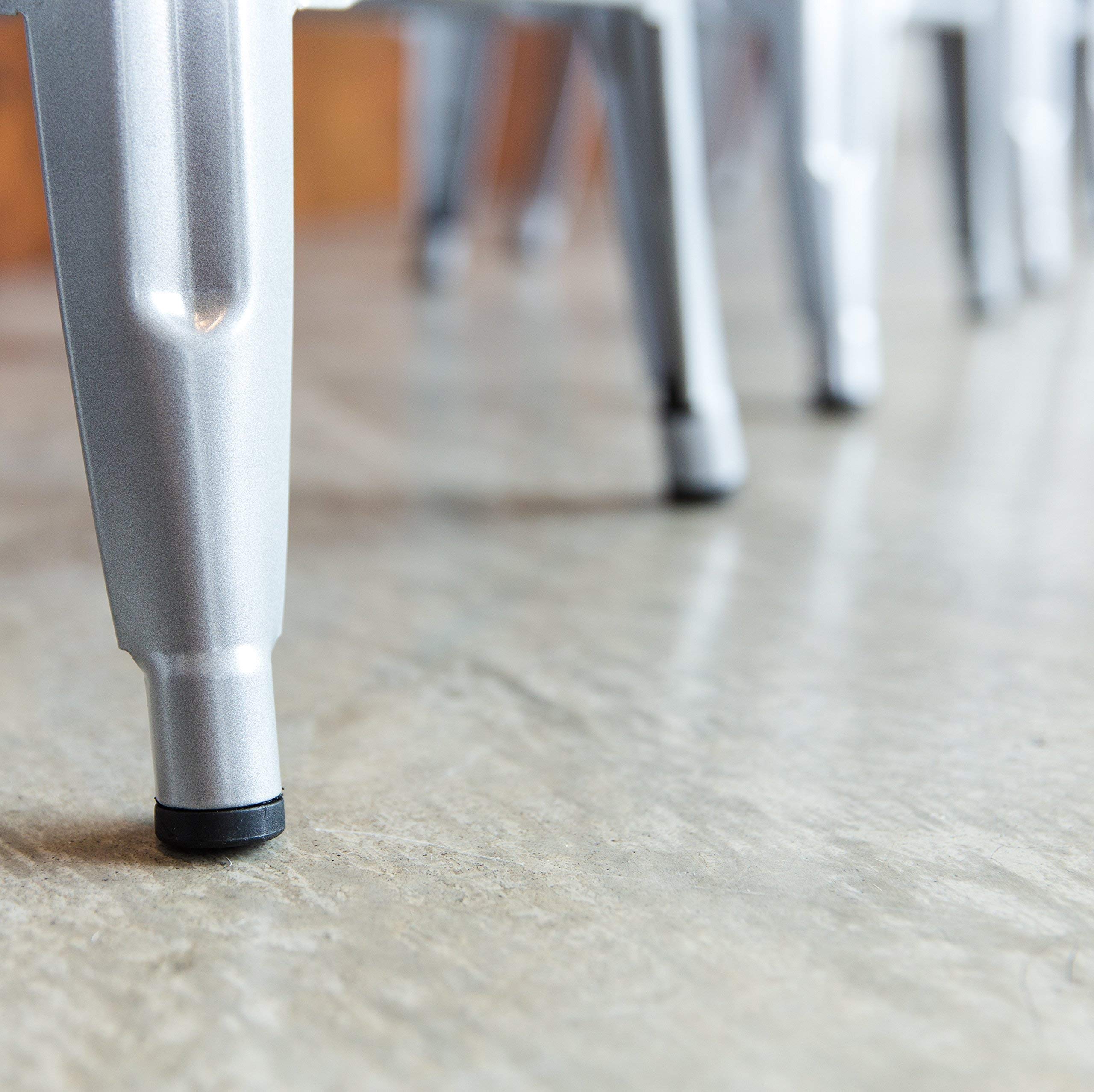 UrbanMod 24” Counter Height Bar Stools 330lb Capacity Gray Kitchen