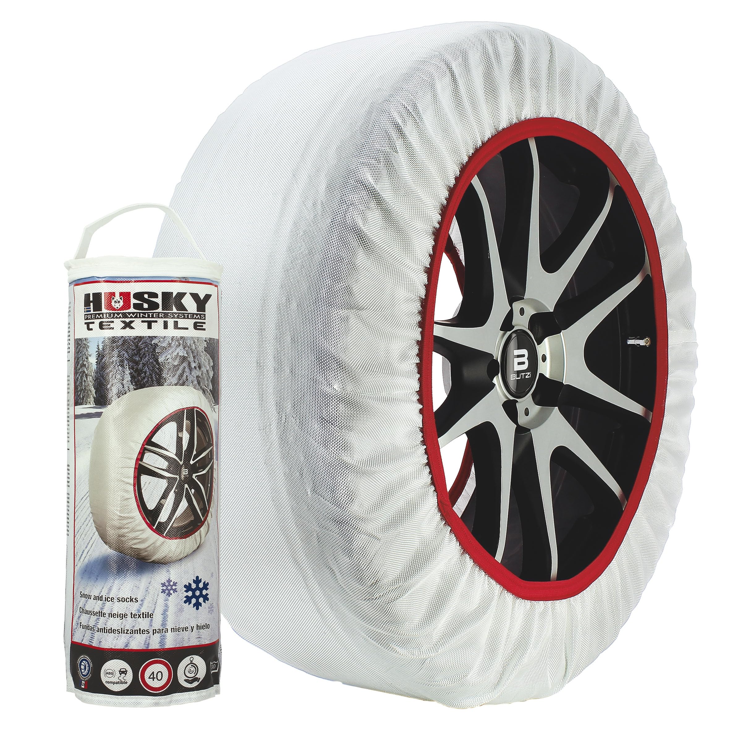 Husky HUSTX05 Textile Snow Chain, XXL