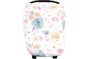 Copper Pearl Multi-Use Cover: Car Seat Covers, Nursing Cover, and Stroller Cover for Sun - Stretchy Fabric, All-Season Use, Stylish Designs, Easy Access for Moms - Bloom
