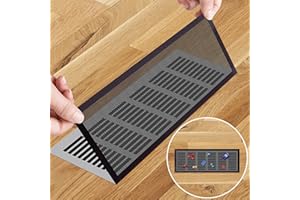 LFUTARI 8pcs Floor Vent Mesh Covers, 5.5x12" Magnetic Air Vent Screen Register Trap, Rectangle PVC Floor Register Mesh Cover for Wall Ceiling Floor Catch Debris Hair Insect