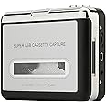 Reshow Cassette Player – Portable Tape Player Captures MP3 Audio Music via USB – Compatible with Laptops and Personal Compute