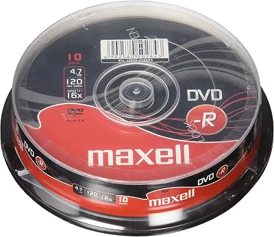 Maxell DVD-R 4.7GB 16x Speed Blank Disc Spindle - 10 Pack