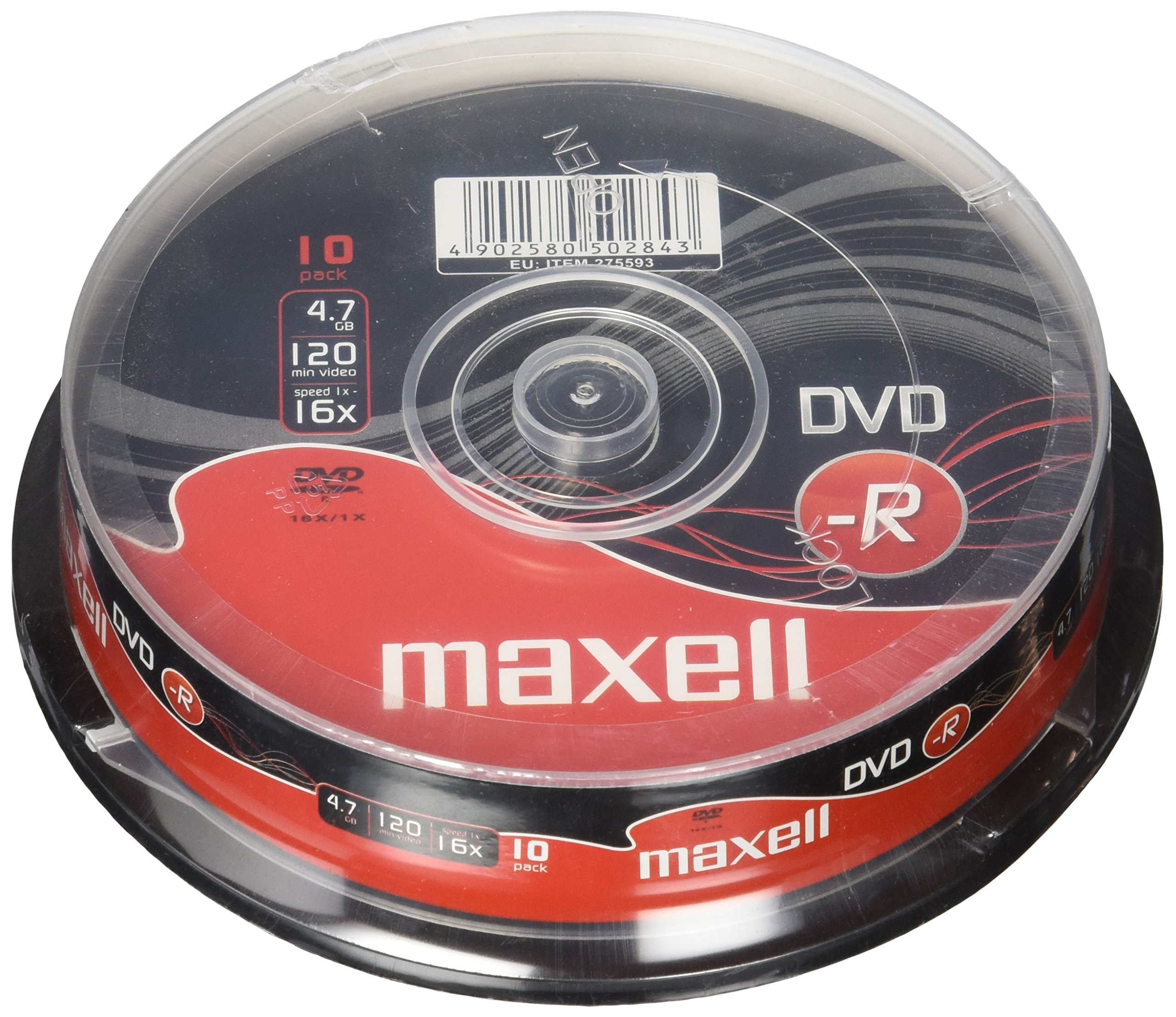 Maxell DVD-R 4,7GB VIDEO 16X 10 pcs, 10103021 (10 pcs LG, Panasonice, Sony, Pioneer mm)