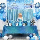 GREATRIL Blue Tinsel Curtain Backdrop 1m x 2.5m Pack of 2 view 2