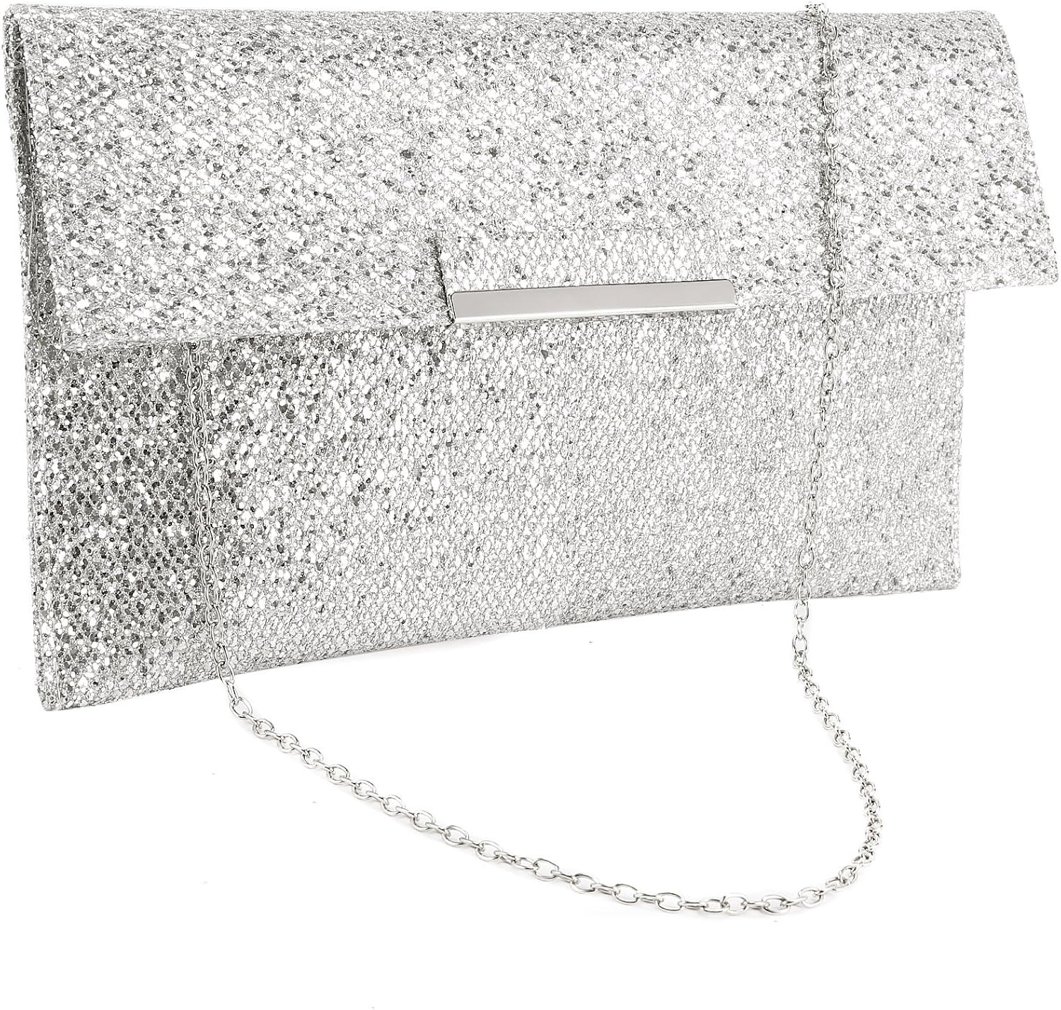 black shimmer clutch