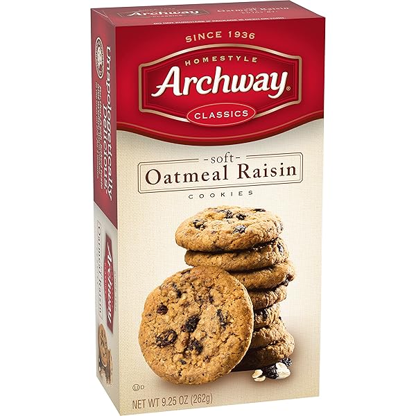 ARCHWAY CLASSIC SOFT OATMEAL RAISIN COOKIES, 9.25 OUNCE