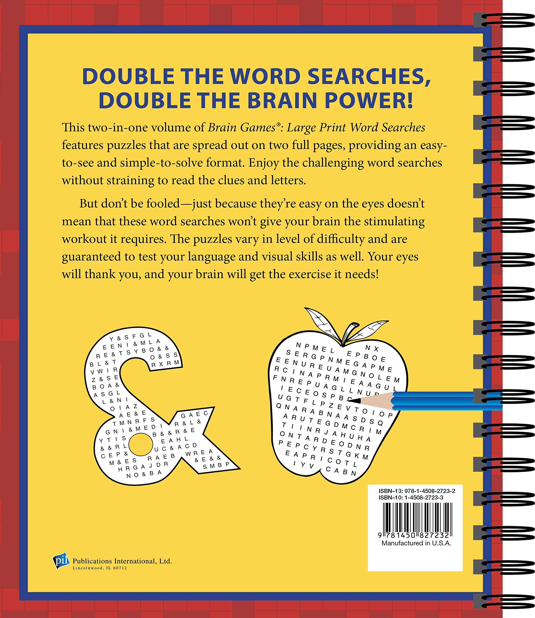 Brain Games 2 Books In 1 Word Searches Large Print Publications International Ltd Brain Games Amazon Com Books