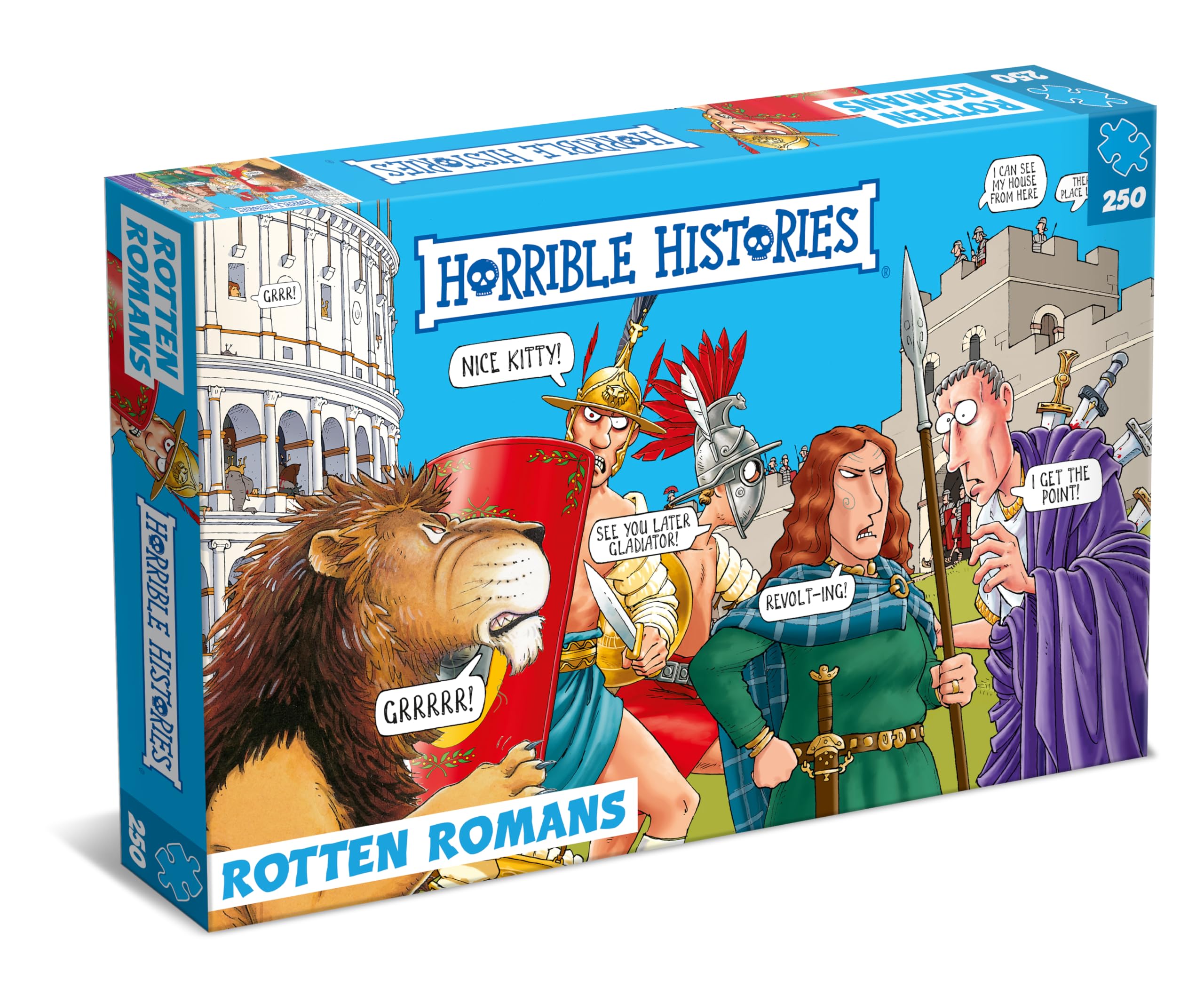 Horrible Histories PLG 7275 Rotten Romans 250 Piece Puzzle from Paul Lamond Games, Blue