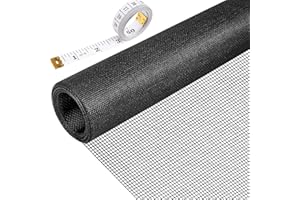 MEQHUO 48"X102" Window Screen Replacement, Fiberglass Window Screen Mesh, Replacement Window Screens, Window Screen Door Repair Kit for Patio Porch Sliding Door House Windows Pool Pet, with Ruler