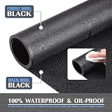 K KNODEL Large Office Leather Desk Mat 120x43cm Black Keyboard Pad view 4