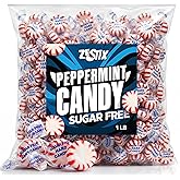 Sugar Free Peppermint Candy 1 LB, Starlight Mints Individually Wrapped | Refreshing Starlight Mints, Perfect for Candy Bowls, Offices &amp; Parties